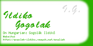 ildiko gogolak business card