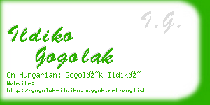 ildiko gogolak business card
